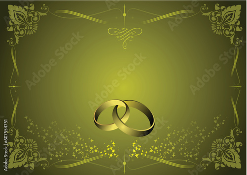 Wedding card with place for text