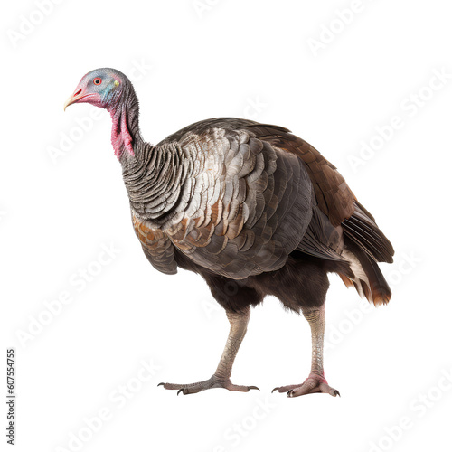 Wild turkey bird on a transparant background, PNG, Generative Ai