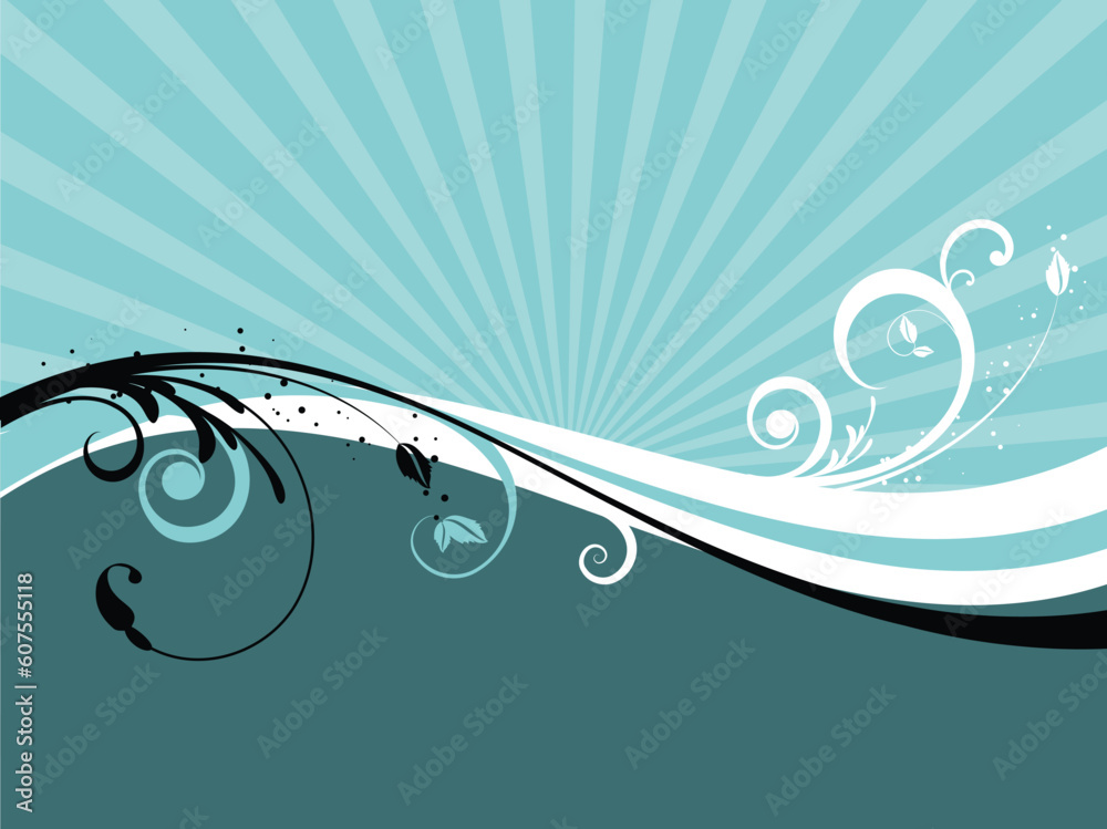 Decorative floral abstract background Decorative floral abstract background