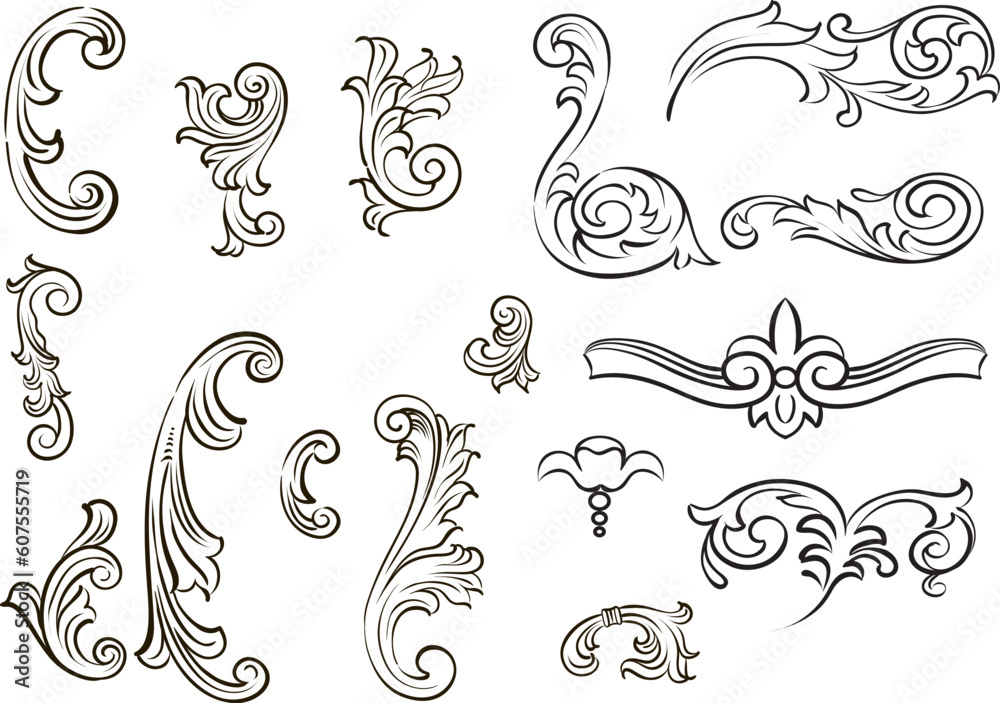 Fototapeta premium Vector decoration elements