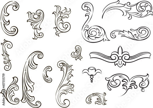 Vector decoration elements
