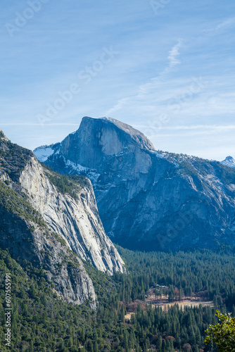 Beautiful view of the Half Dome at Yosemite