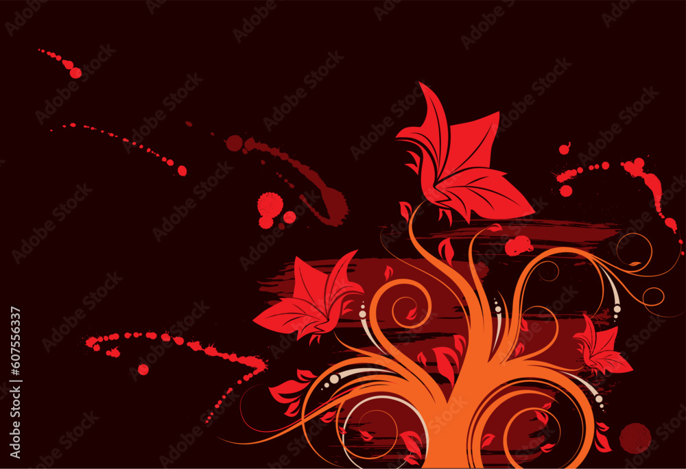 Floral vector illustration. Suits well for design. Floral vector illustration. Suits well for design.