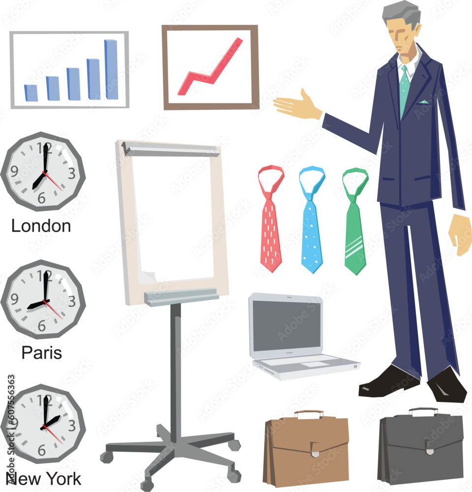 Set of business vector design elements. Al EPS8 Set of business vector design elements. Al EPS8