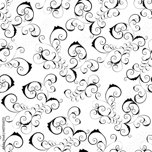 Floral seamless background for yours design use. For easy making seamless pattern just drag all group into swatches bar, and use it for filling any contours.