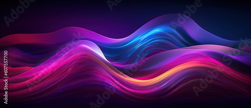 Holographic Neon Fluid Waves Background for presentation design. Suit for business, corporate, institution, party, festive, seminar, and talks