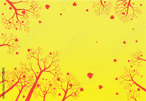 Autumn trees against sky can be used as a background for any autumn theme. There's a composition effect of placing the viewer to look up to sky.