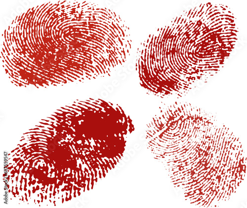 Vector finger print in red