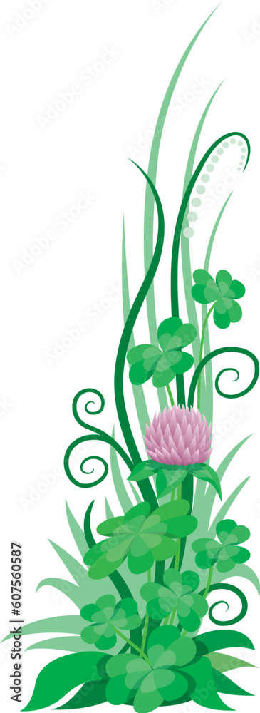 Fototapeta premium Clover ornament ready for St. Patrick's Day