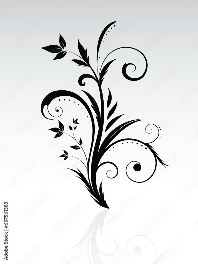 Decorative abstract floral design