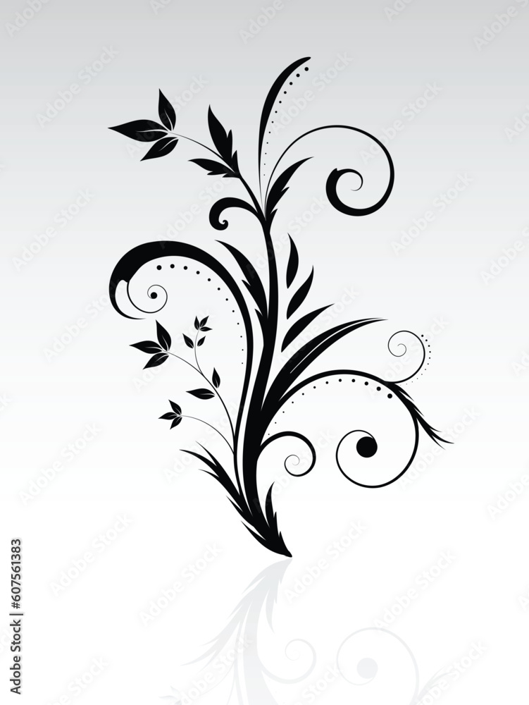 Decorative abstract floral design Decorative abstract floral design