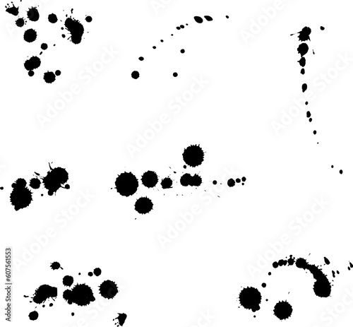 separate and isolated single ink spot