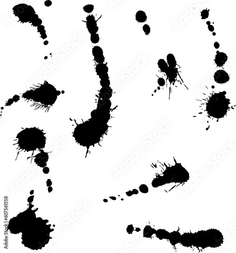 separate and isolated single ink spot