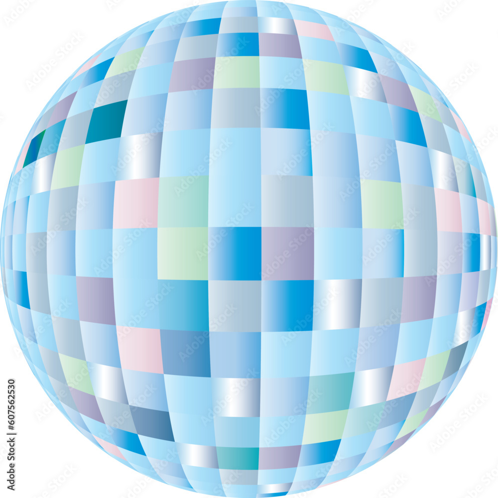 Disco sphere equipment in three-dimensions shape Disco sphere equipment in three-dimensions shape