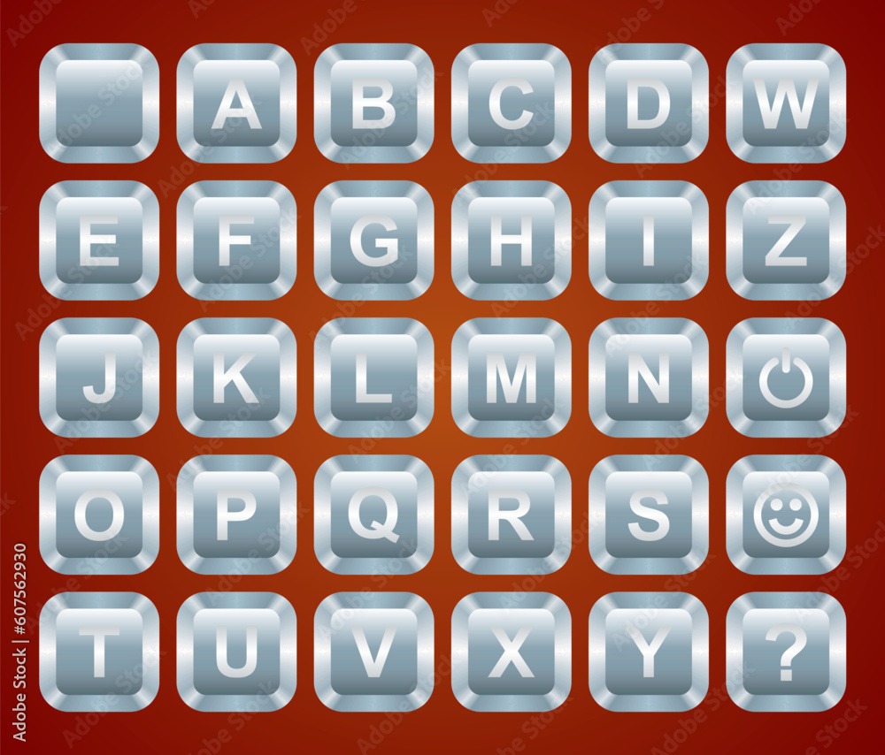 alphabet keyboard buttons - vector illustration alphabet keyboard buttons - vector illustration