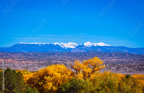 Autumn Landscape of the Sangre de Cristo Mountains in New Mexico