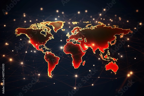 graphic background Business and economic growth on a global business network