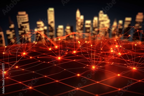 graphic background Business and economic growth on a global business network