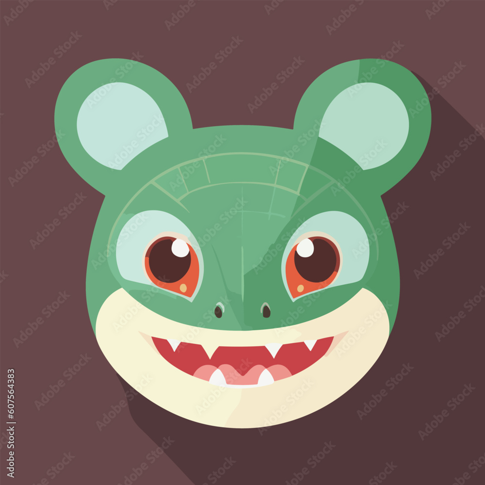Cute vector illustration or icon of a dragon Cute vector illustration or icon of a dragon
