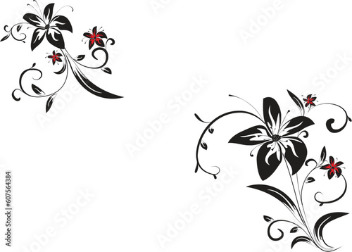 Decorative floral ornament in vector