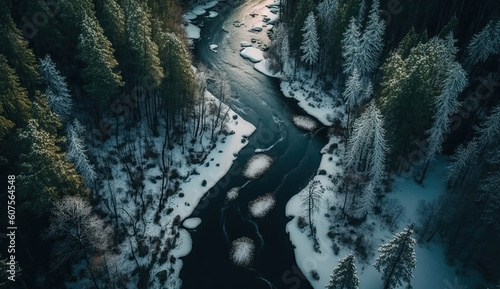 Winter landscape with snow © neirfy