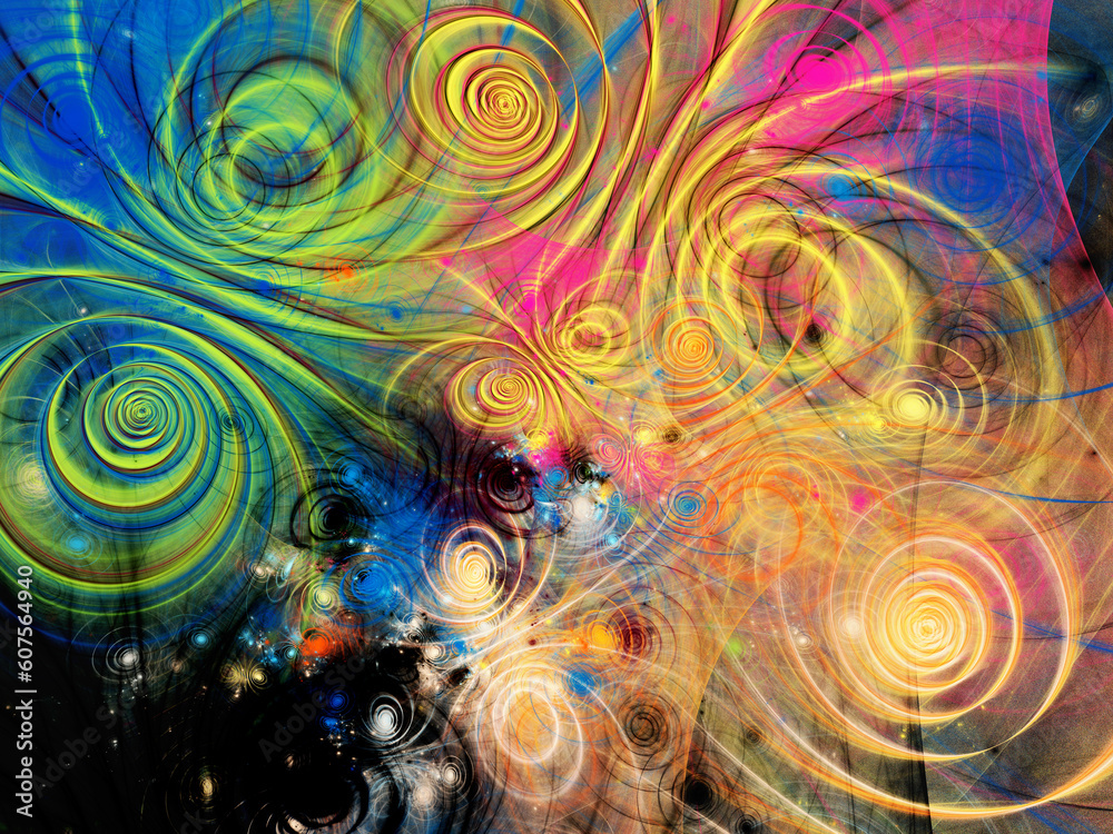 rainbow abstract fractal background 3d rendering illustration rainbow abstract fractal background 3d rendering illustration