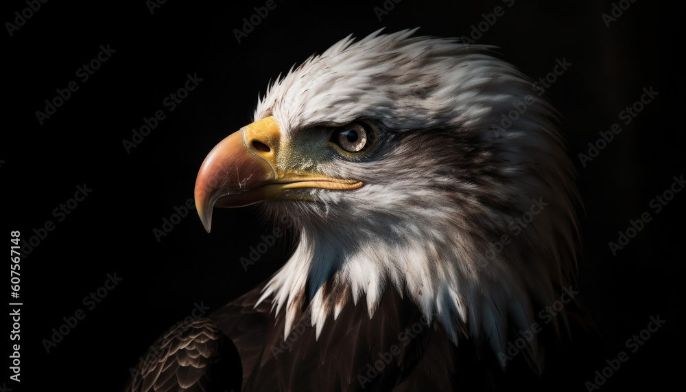 Majestic bird of prey staring with sharp talons generated by AI Majestic bird of prey staring with sharp talons generated by AI