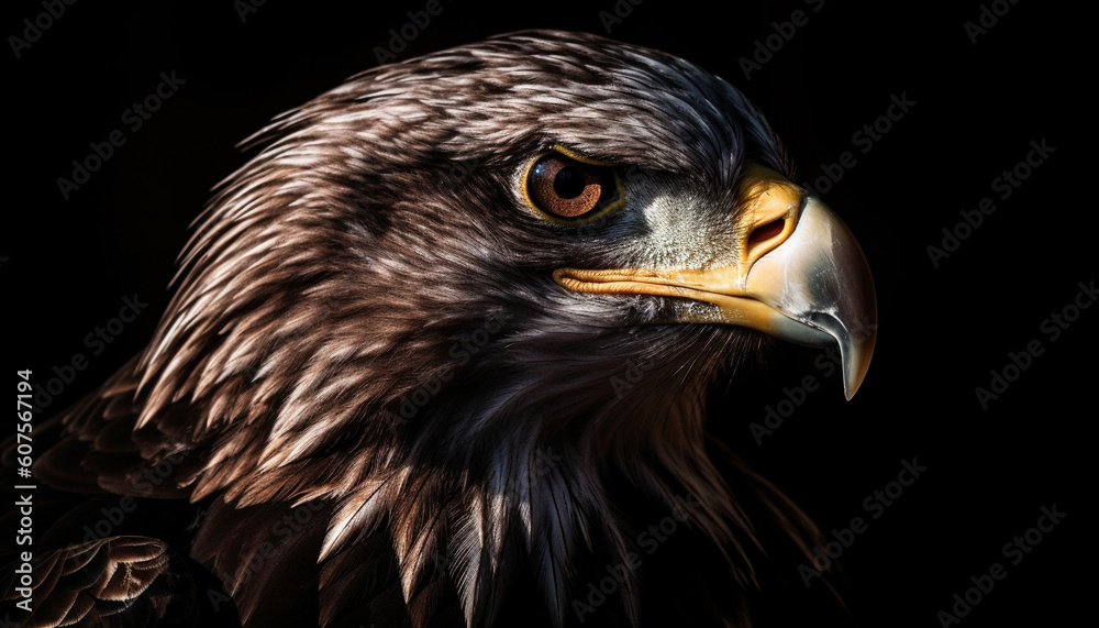 Majestic bird of prey staring with talons generated by AI Majestic bird of prey staring with talons generated by AI