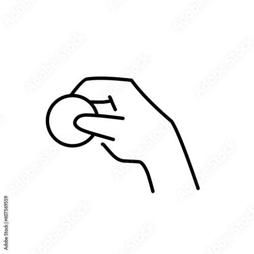 Hand gesture line icon