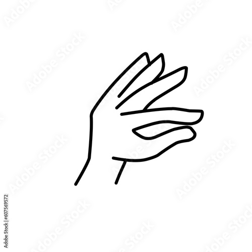 Hand gesture line icon