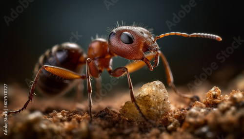 Small ant colony works together for food generated by AI © Jeronimo Ramos