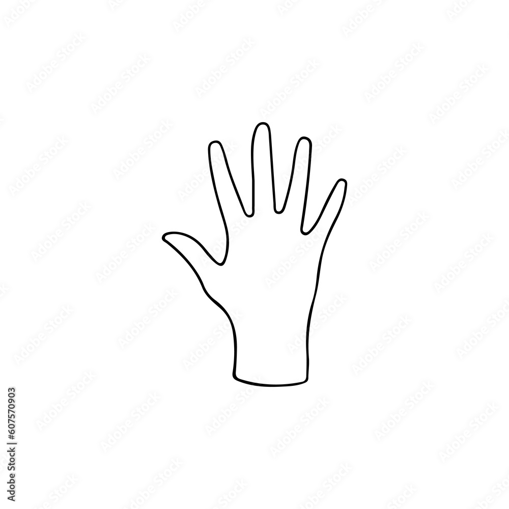 Obraz premium vector illustration hand shape concept