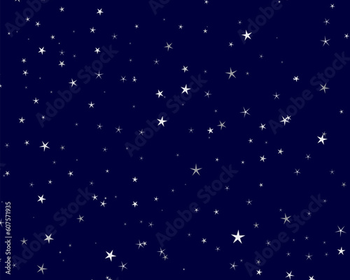 Beautiful night starry sky background . Vector illustration.