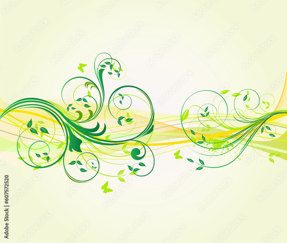 Abstract floral background vector design Abstract floral background vector design