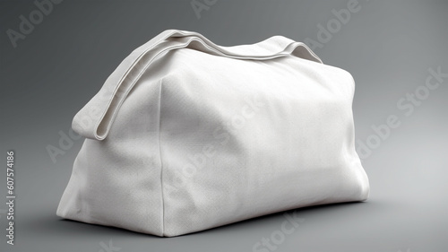 Mock-up of a white tote bag for designers and merchants, Generative AI