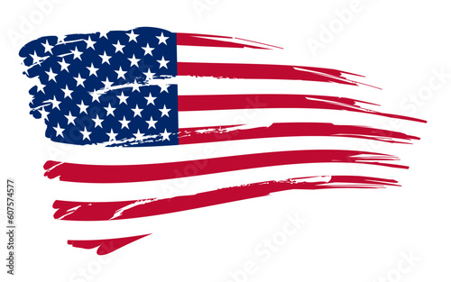 American flag background fully editable vector illustration