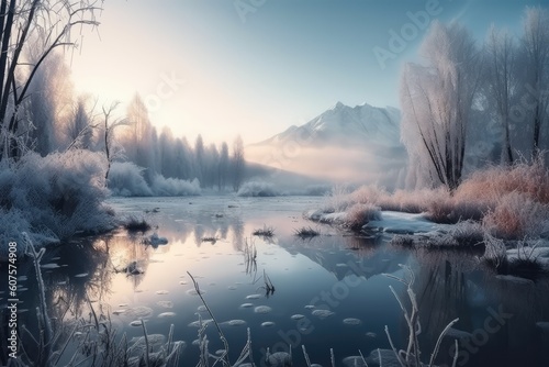 Winter Wonderland: Captivating Beauty of a Fantasy Winter Forest Landscape