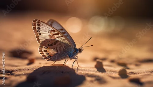 Obraz Vibrant butterfly wing displays natural beauty outdoors generated by AI