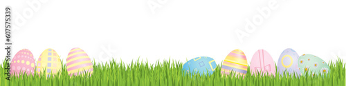 Easter eggs with spring grass. Please check my portfolio for more easter illustrations.