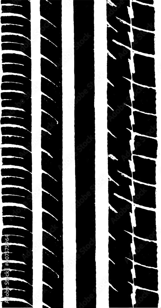 Vector Graphic of a car tyre track Vector Graphic of a car tyre track