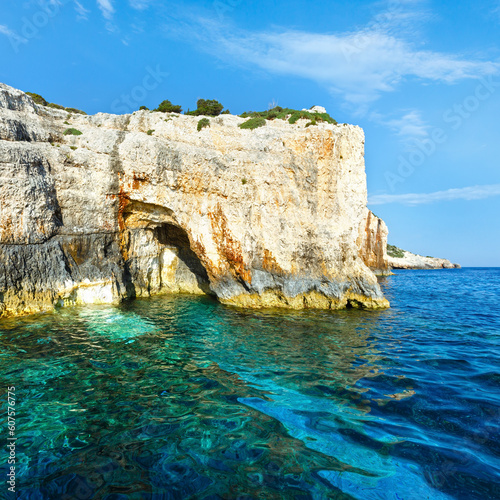 View of Blue Caves from boat (Zakynthos, Greece, Cape Skinari )