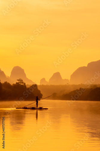 Landscape Nature View of Nong Thale Lake in Krabi Thailand