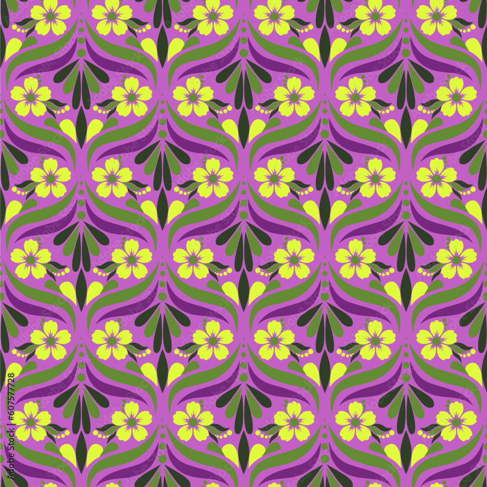 Vector background with bright summer ornament