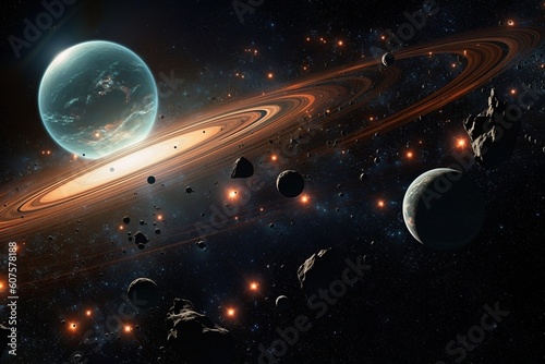 Celestial Symphony: Planetary Ballet in Outer Space