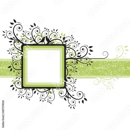 Vintage floral frame