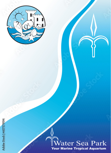 Water Park Design Elements for background or brochure