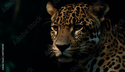 Majestic big cats in the wild stare generated by AI