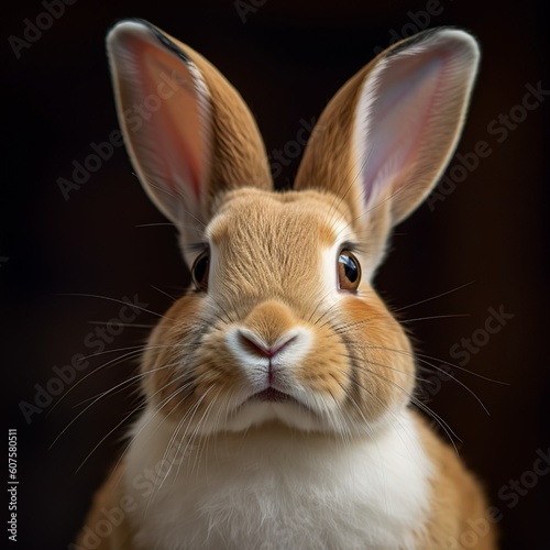 Fluffy Enchantment: Photorealistic Allure of Mini Rex Bunny