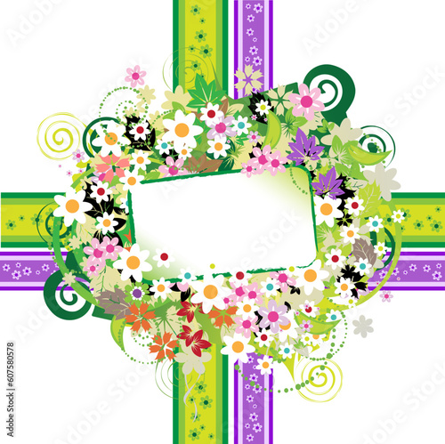 Floral frame beautiful