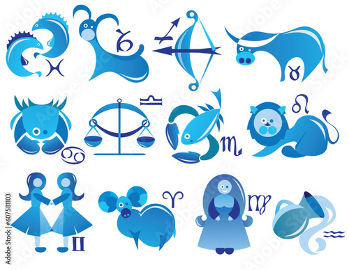illustration icons of zodiac
